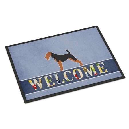 Carolines Treasures 24 x 36 in. Welsh Terrier Welcome Indoor or Outdoor Mat BB5489JMAT